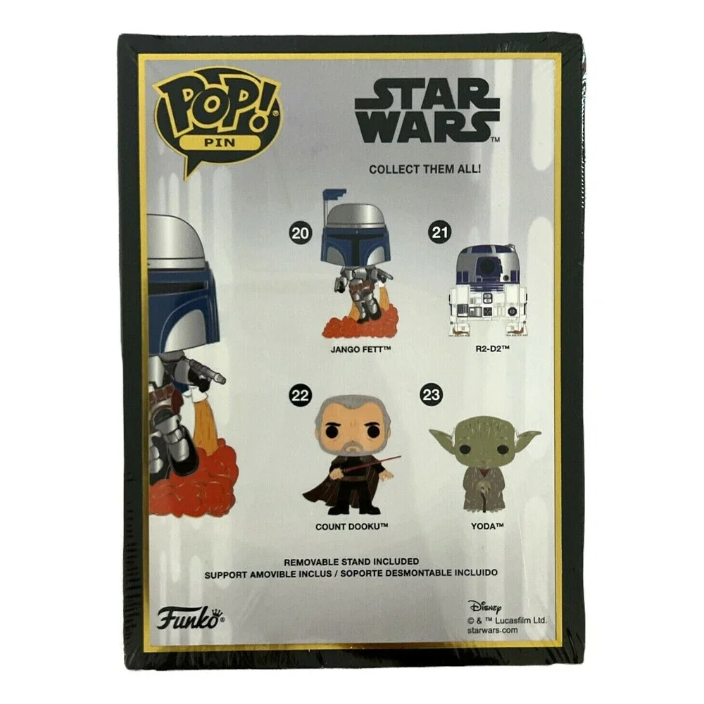 Pop! Star Wars Character Jango Fett Enamel Removable Stand Pin Badge #20